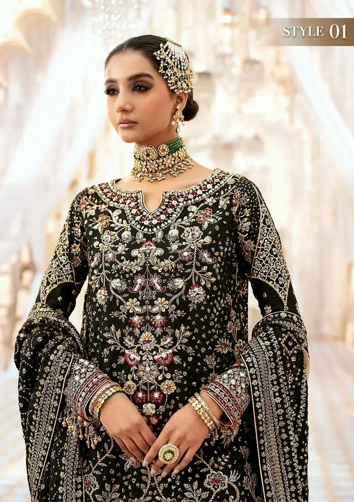 Aik Atelier Wedding Festive 24 Black Organza – view 8 – Poshaq
