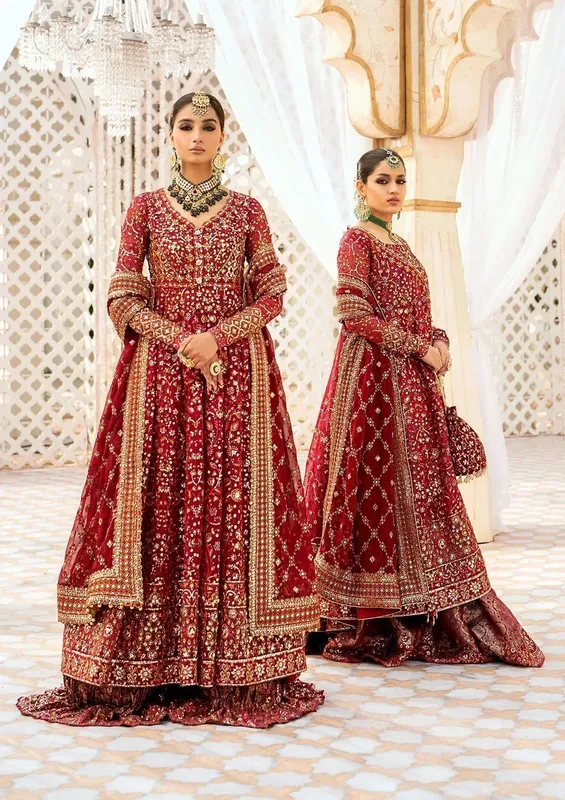 Aik Atelier Wedding Festive 24 Red Organza – view 1 – Poshaq