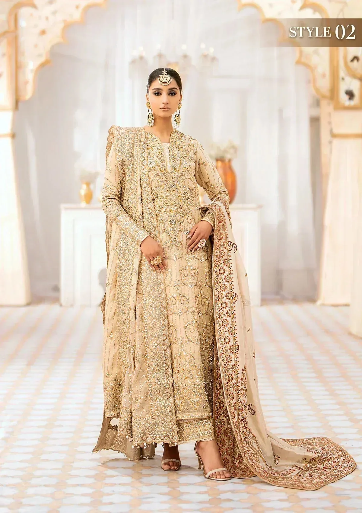 Aik Atelier Wedding Festive 24 Gold Organza – view 3 – Poshaq