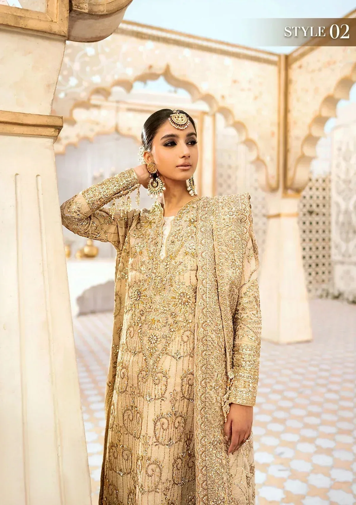 Aik Atelier Wedding Festive 24 Gold Organza – view 5 – Poshaq