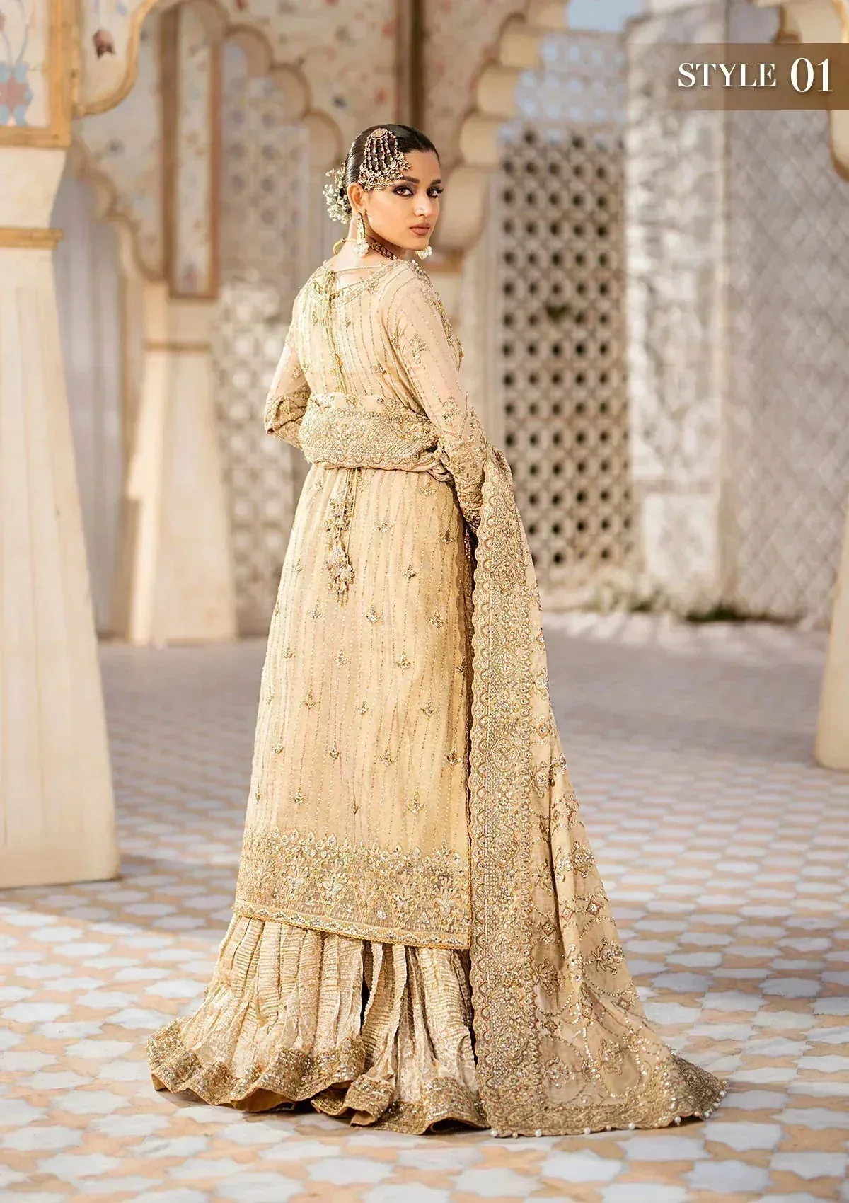 Aik Atelier Wedding Festive 24 Gold Organza – view 7 – Poshaq