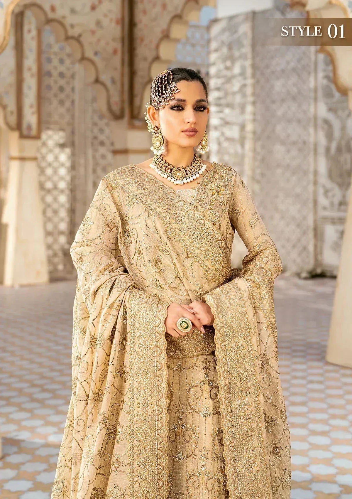 Aik Atelier Wedding Festive 24 Gold Organza – view 8 – Poshaq