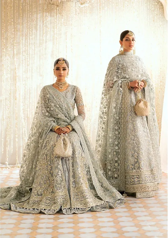 Aik Atelier Wedding Festive 24 Grey Organza – view 1 – Poshaq