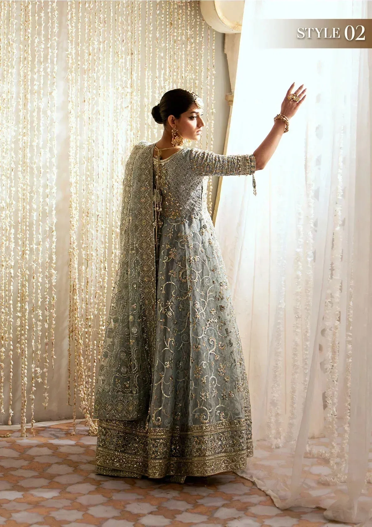 Aik Atelier Wedding Festive 24 Grey Organza – view 4 – Poshaq