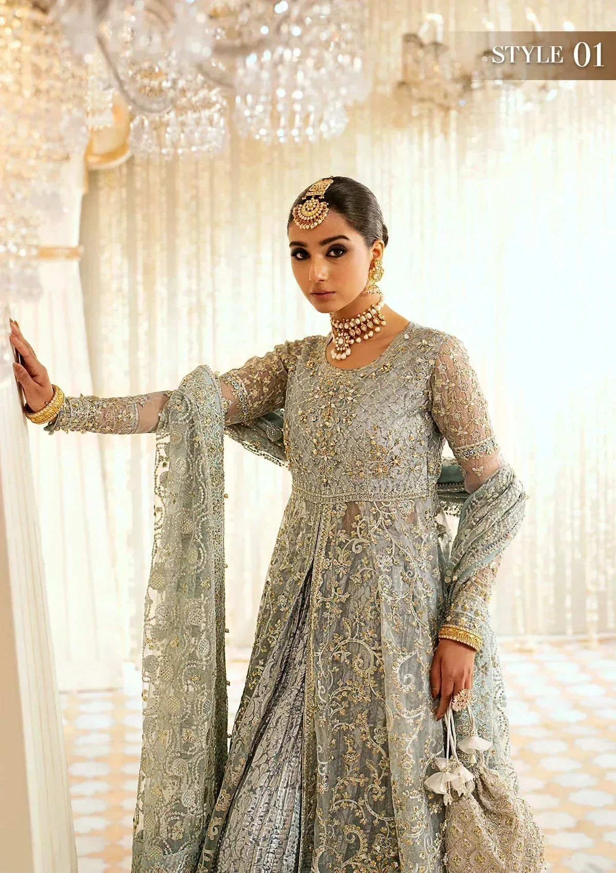 Aik Atelier Wedding Festive 24 Grey Organza – view 8 – Poshaq