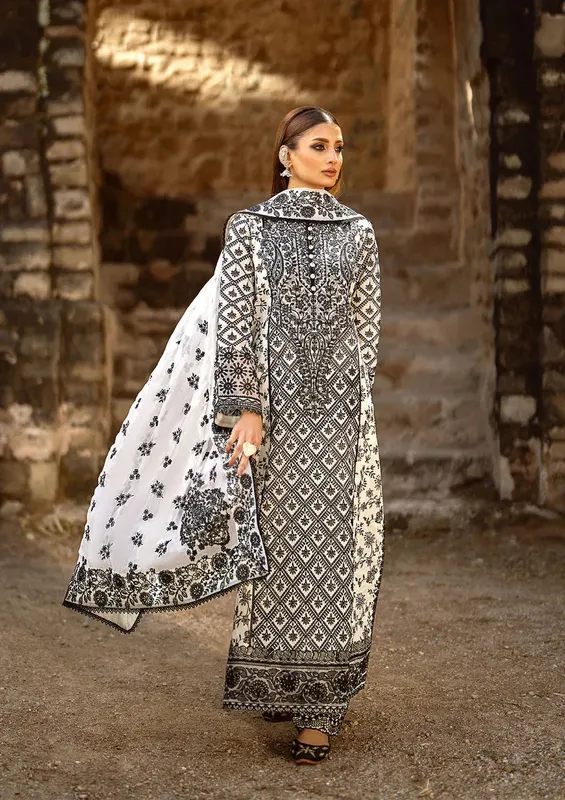 Aik Atelier Pardes Lawn 24 Black Organza – view 1 – Poshaq
