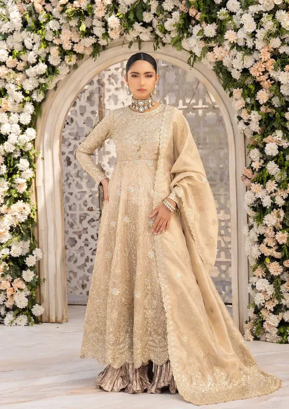 Aik Atelier Formals Vol-1 24 Gold Organza – view 1 – Poshaq