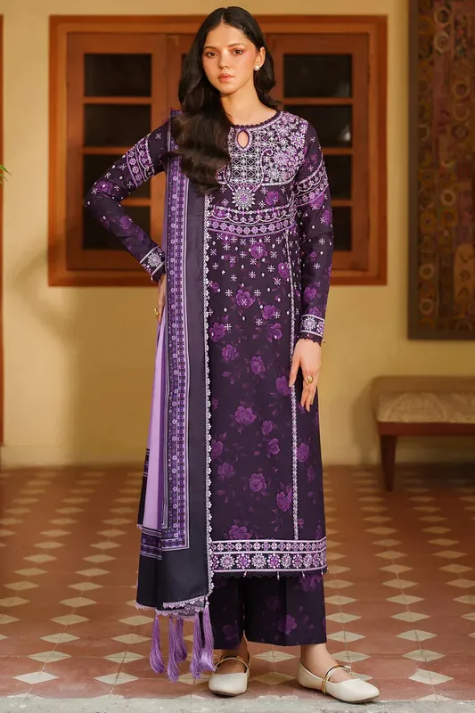 Farasha Meline Premium Viscose 25 Purple Viscose – view 1 – Poshaq