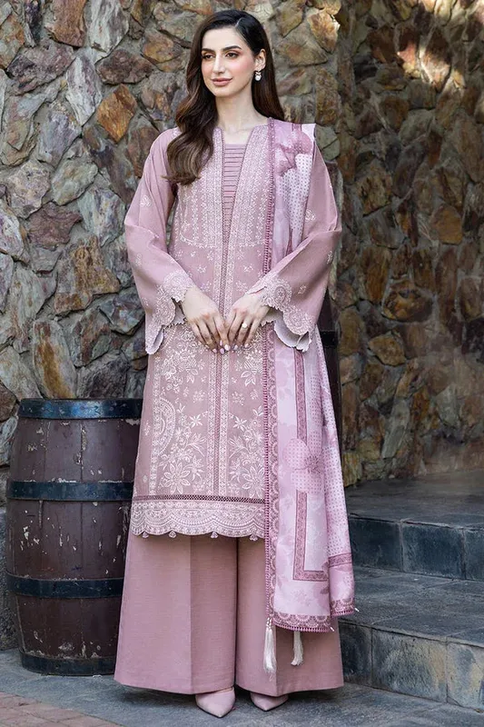 Farasha Eminence Khaddar 25 Light Pink Khaddar – view 1 – Poshaq