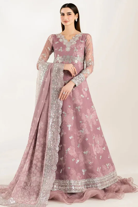 Farasha Fiorella Formals Mauve Raw Silk – view 1 – Poshaq