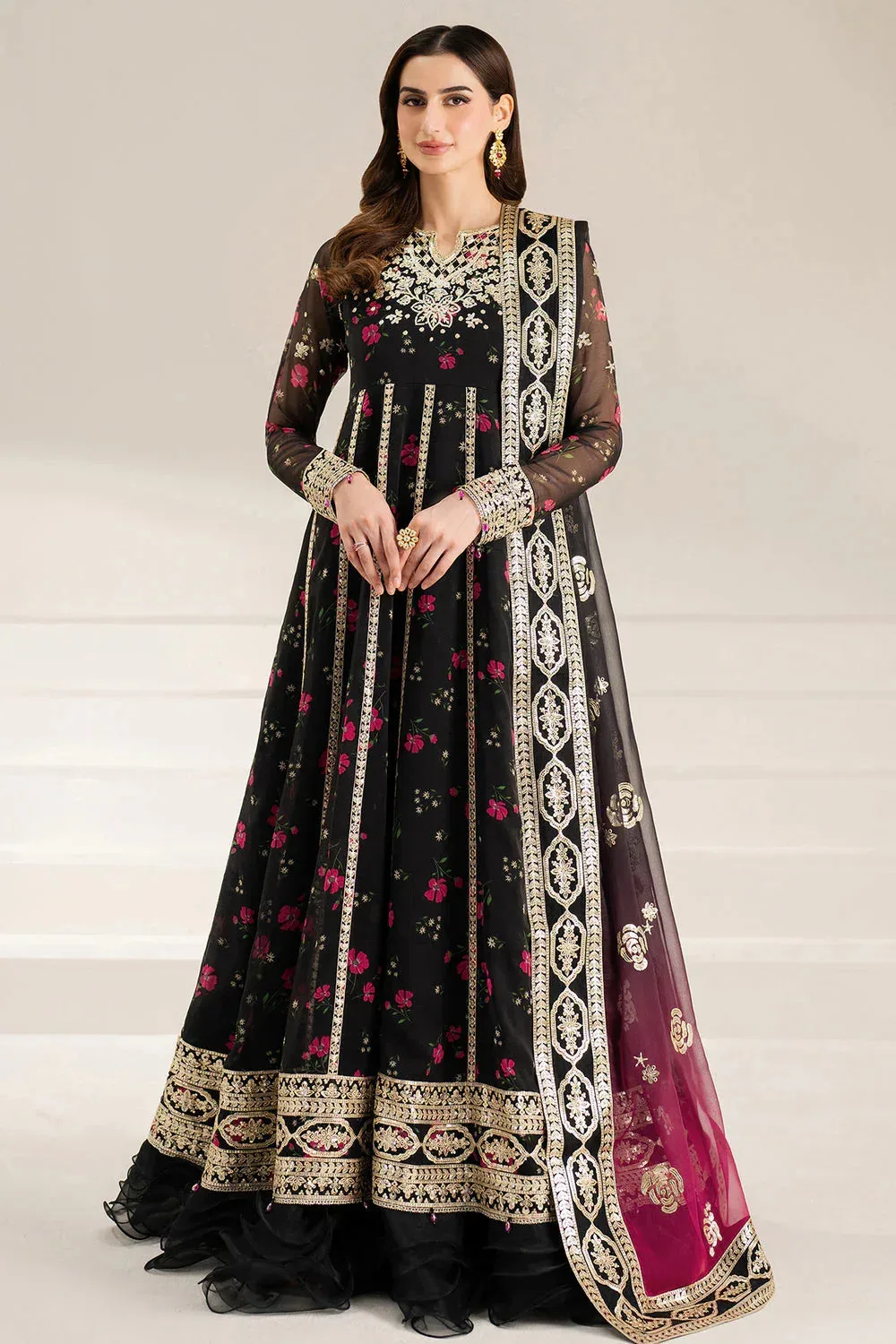 Farasha Fiorella Formals Black Raw Silk – view 5 – Poshaq