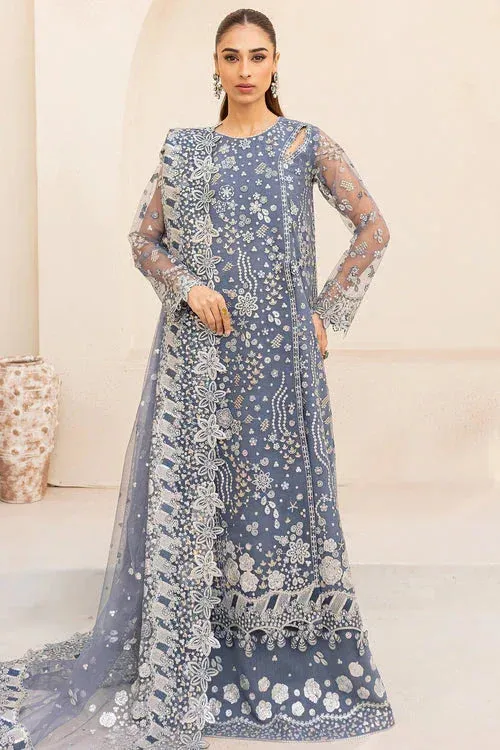 Farasha Lu Zella Premium Formals 25 grey Raw Silk – view 1 – Poshaq