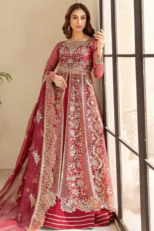 Farasha Lu Zella Premium Formals 25 red Raw Silk – view 1 – Poshaq