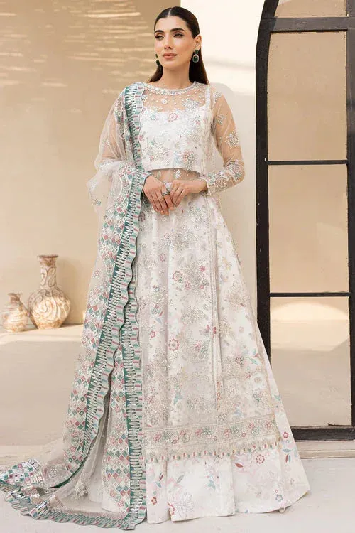 Farasha Lu Zella Premium Formals 25 white Raw Silk – view 1 – Poshaq