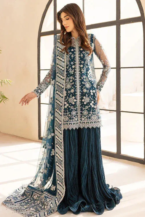 Farasha Lu Zella Premium Formals 25 green Raw Silk – view 1 – Poshaq