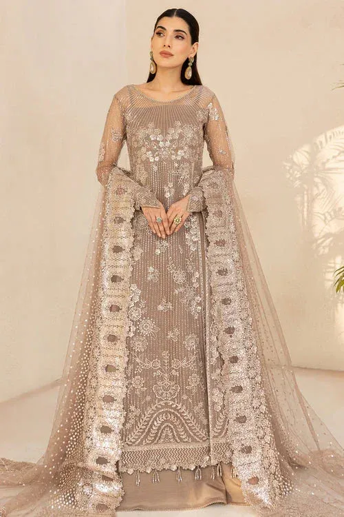 Farasha Lu Zella Premium Formals 25 silver gold Raw Silk – view 1 – Poshaq