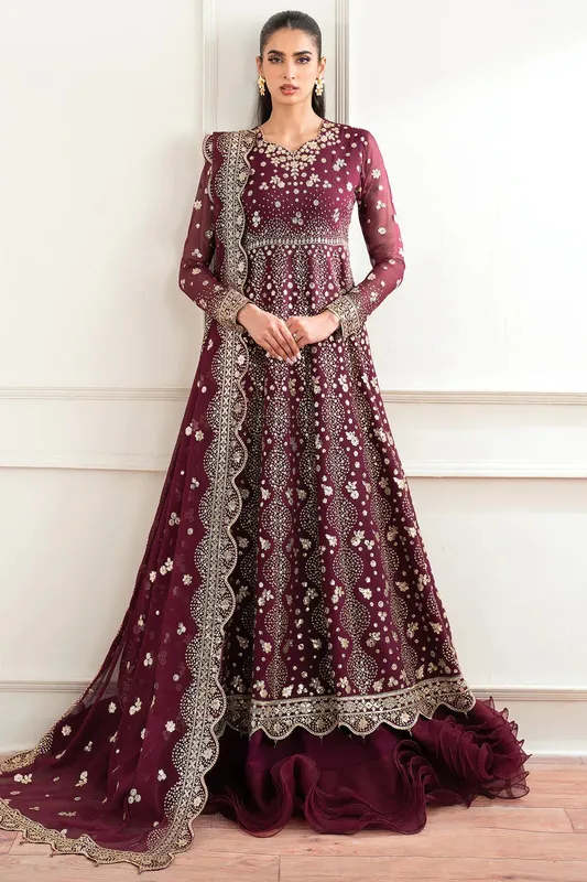 Farasha Essence Formals 25 Maroon Raw Silk – view 1 – Poshaq