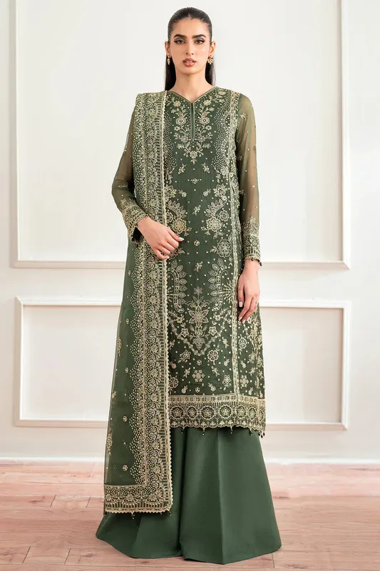 Farasha Essence Formals 25 Spanish Green Raw Silk – view 1 – Poshaq