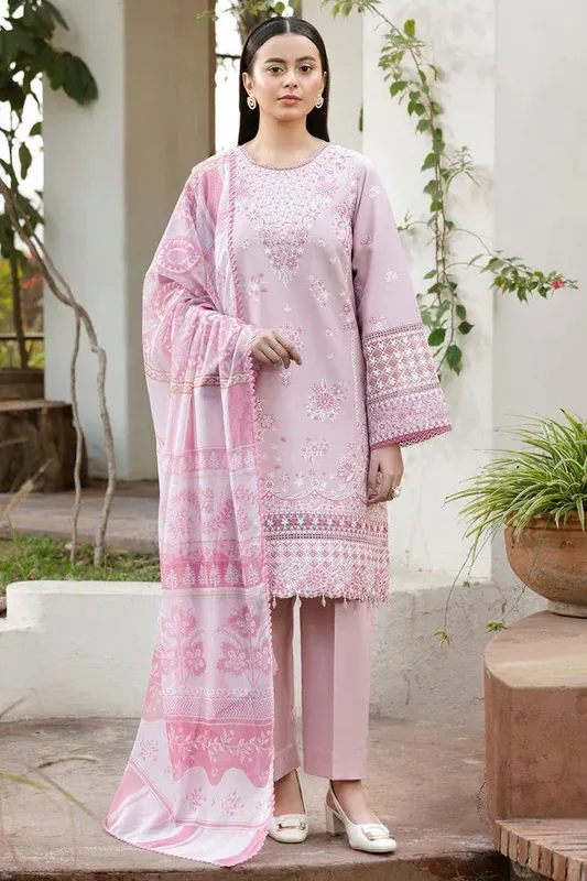 Farasha Summer Weaves Embroidered Lawn Lilac Chiffon – view 1 – Poshaq