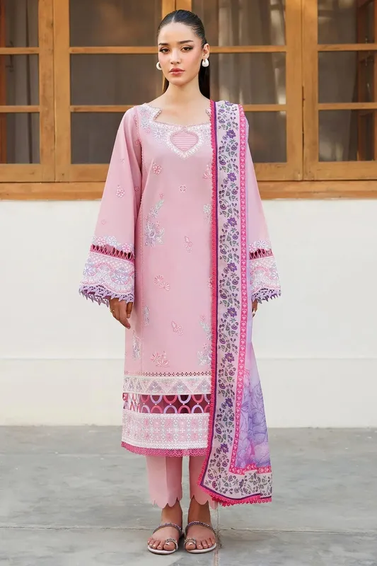 Farasha Summer Weaves Embroidered Lawn Lilac Cotton – view 1 – Poshaq
