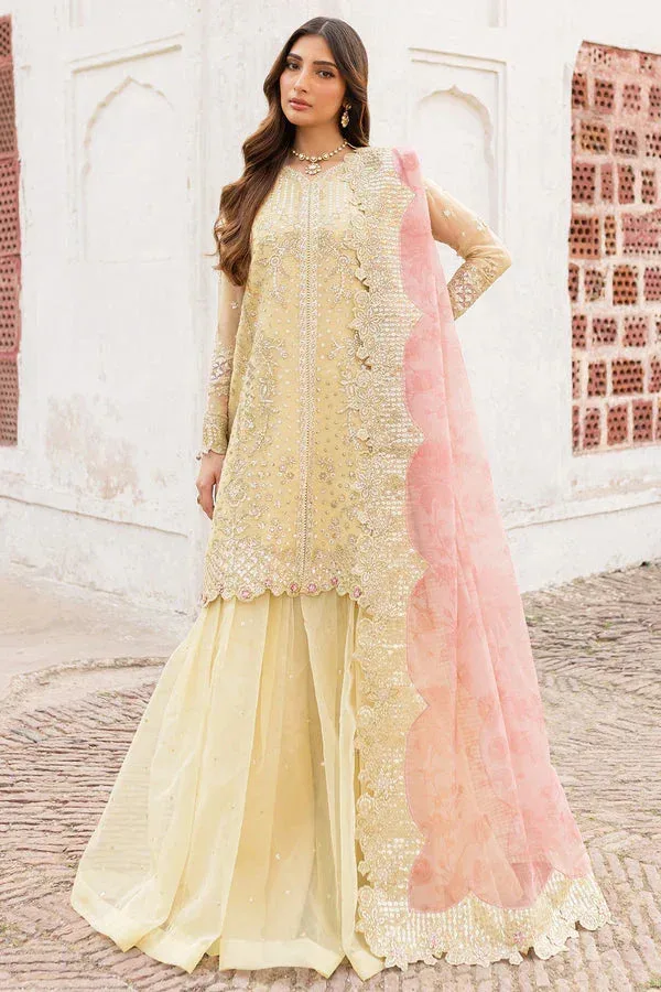 Farasha Ritzier Wedding Formals Pastel Yellow Raw Silk – view 1 – Poshaq