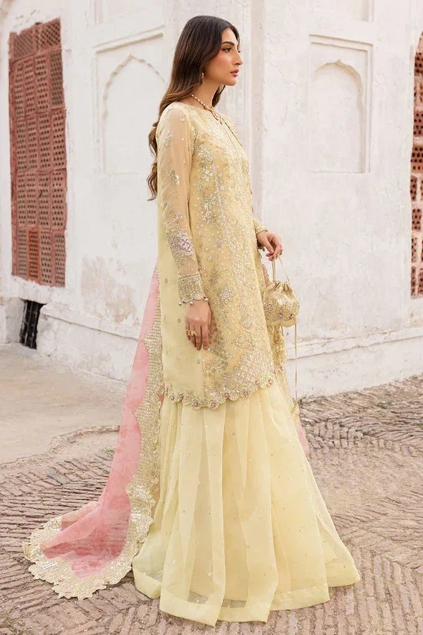Farasha Ritzier Wedding Formals Pastel Yellow Raw Silk – view 4 – Poshaq