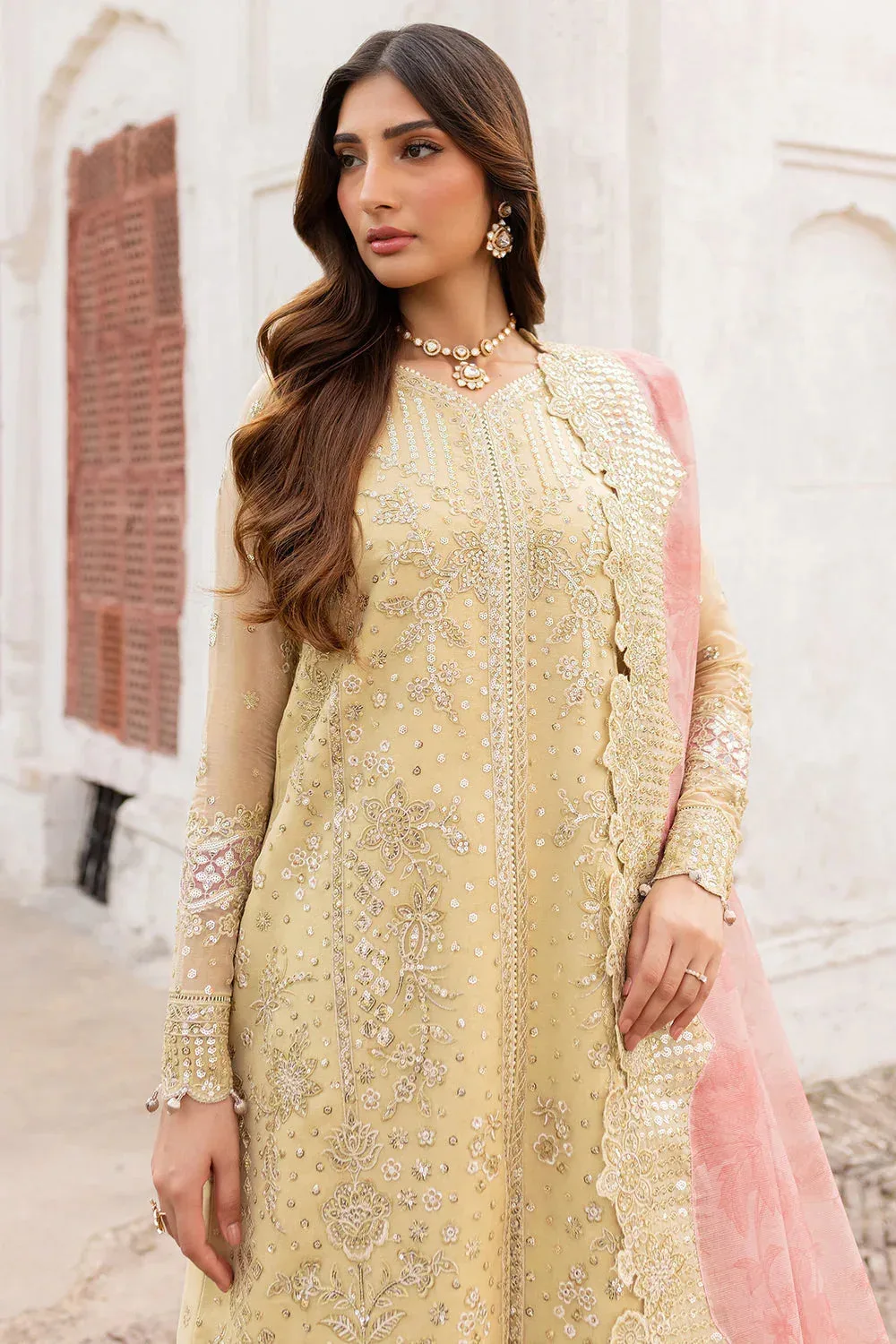 Farasha Ritzier Wedding Formals Pastel Yellow Raw Silk – view 6 – Poshaq