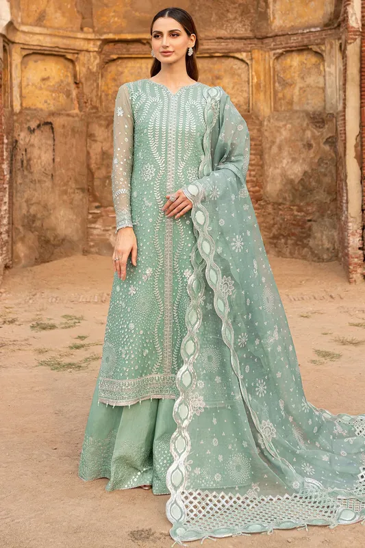 Farasha Ritzier Wedding Formals Mint Green Raw Silk – view 1 – Poshaq