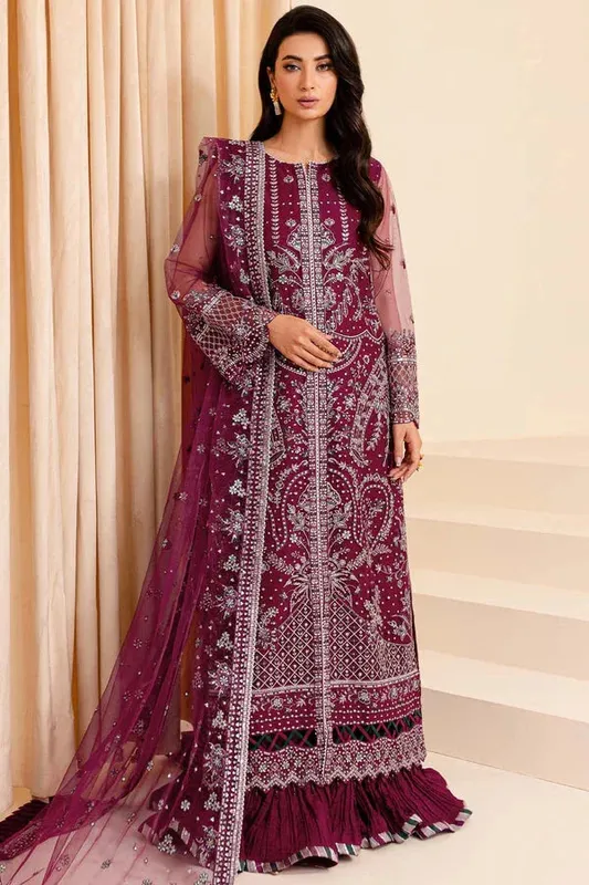 Farasha Lumiere Formals Plum Raw Silk – view 1 – Poshaq