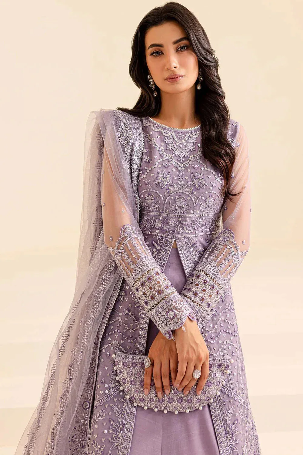 Farasha Lumiere Formals Fuchsia Raw Silk – view 7 – Poshaq