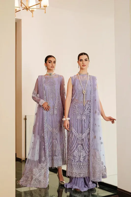 Farasha Exclusive Formals Lilac Organza – view 1 – Poshaq