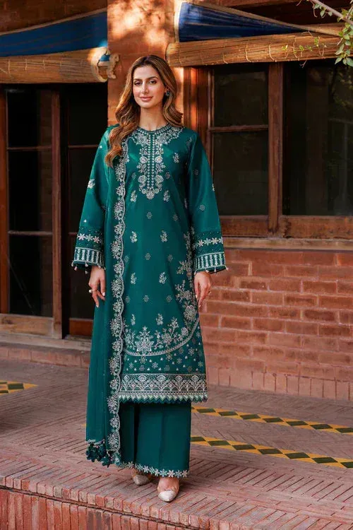 Farasha Kaavish Lawn 24 Green Organza – view 1 – Poshaq