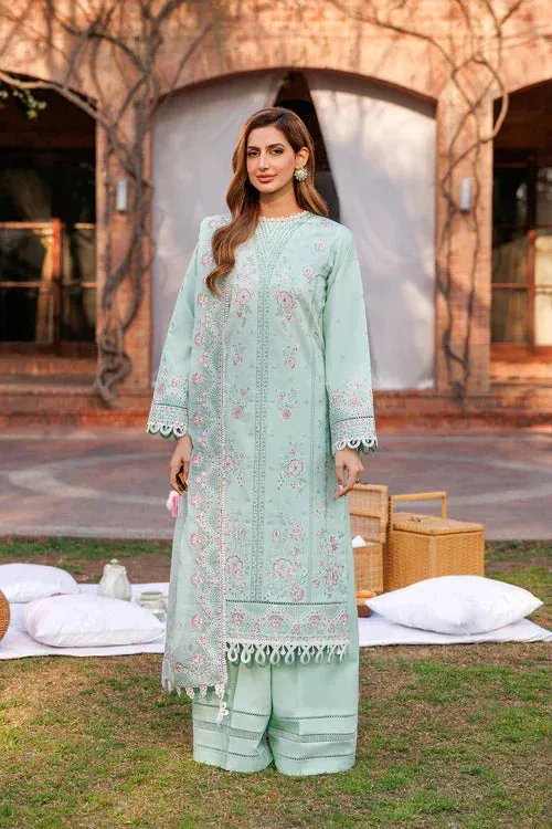 Farasha Kaavish Lawn 24 Green Cotton – view 1 – Poshaq