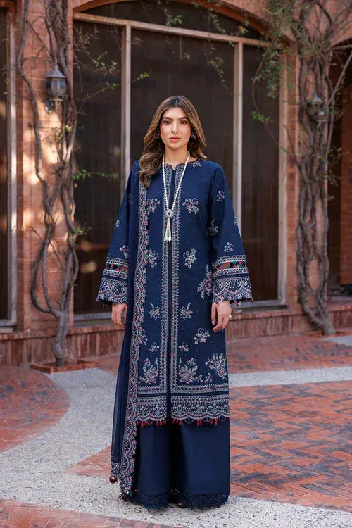 Farasha Kaavish Lawn 24 Navy Blue Chiffon – view 1 – Poshaq