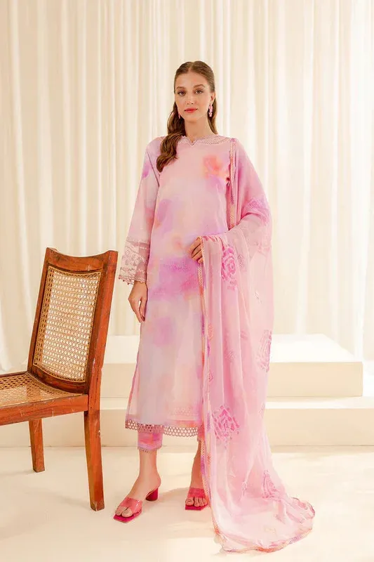 Farasha Printed Essentials Organza – view 1 – Poshaq