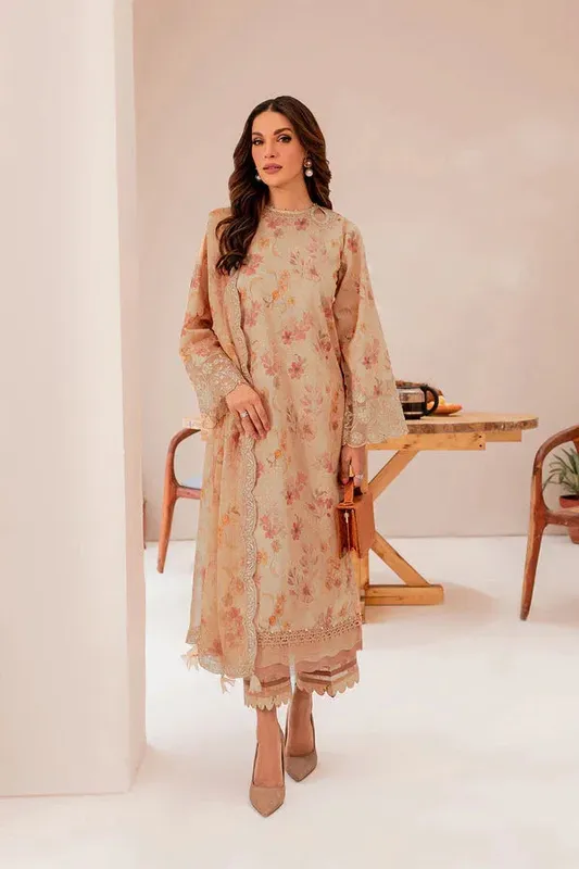 Farasha Printed Essentials Organza – view 1 – Poshaq