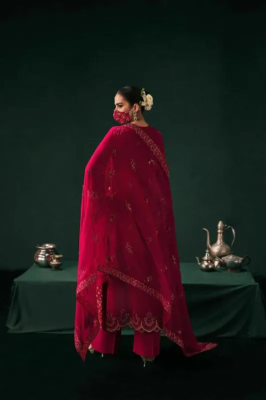 Flossie Kohinoor Formals Red Organza – view 1 – Poshaq