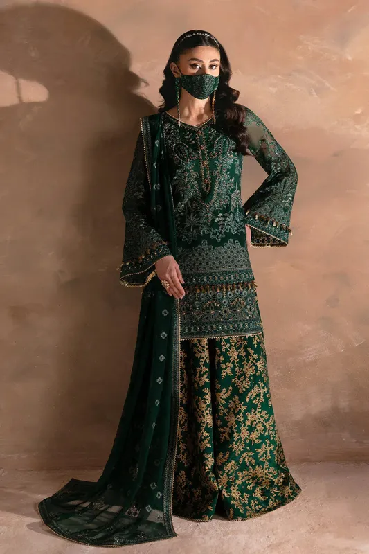 Flossie Laconic Formals Teal Green Organza – view 1 – Poshaq