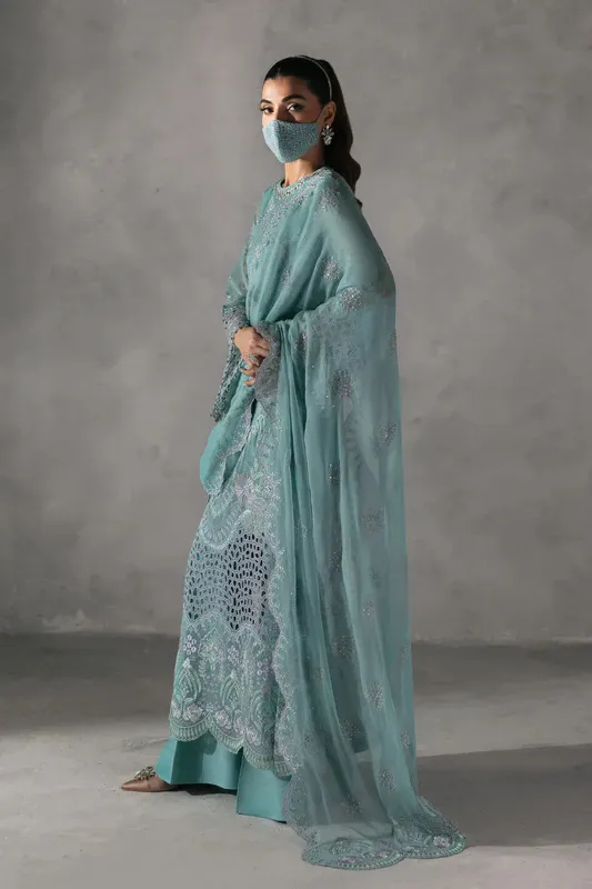 Flossie Laconic Formals Light Blue Organza – view 1 – Poshaq