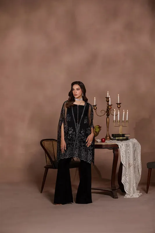 Flossie Studio RTW Black Organza – view 1 – Poshaq
