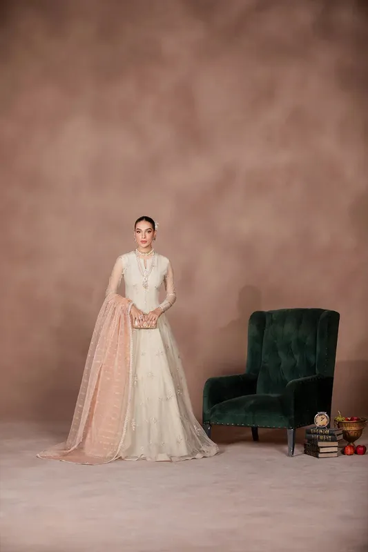 Flossie Studio RTW Ivory Organza – view 1 – Poshaq