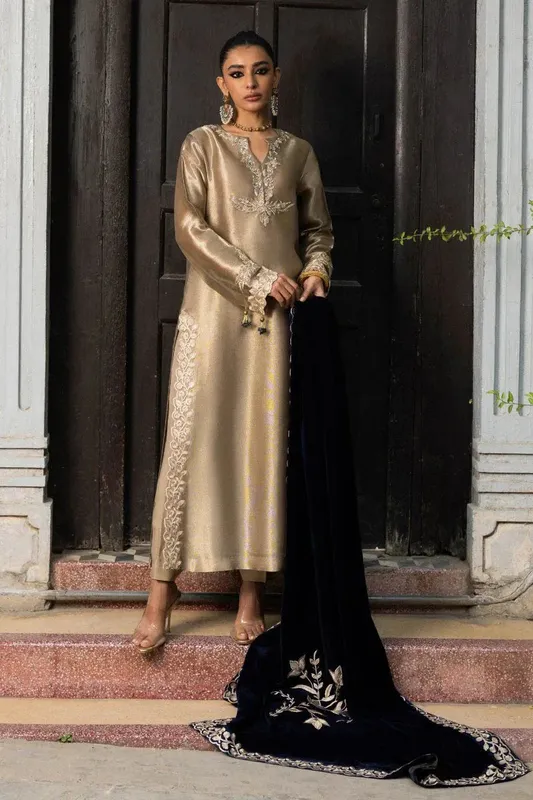 Hue Pret Luxury Formals Gold Silk – view 1 – Poshaq