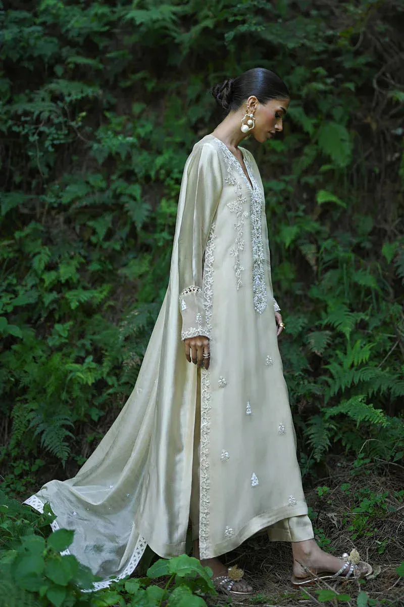Hue Pret Farasha Luxury Pret Ivory Organza – view 8 – Poshaq