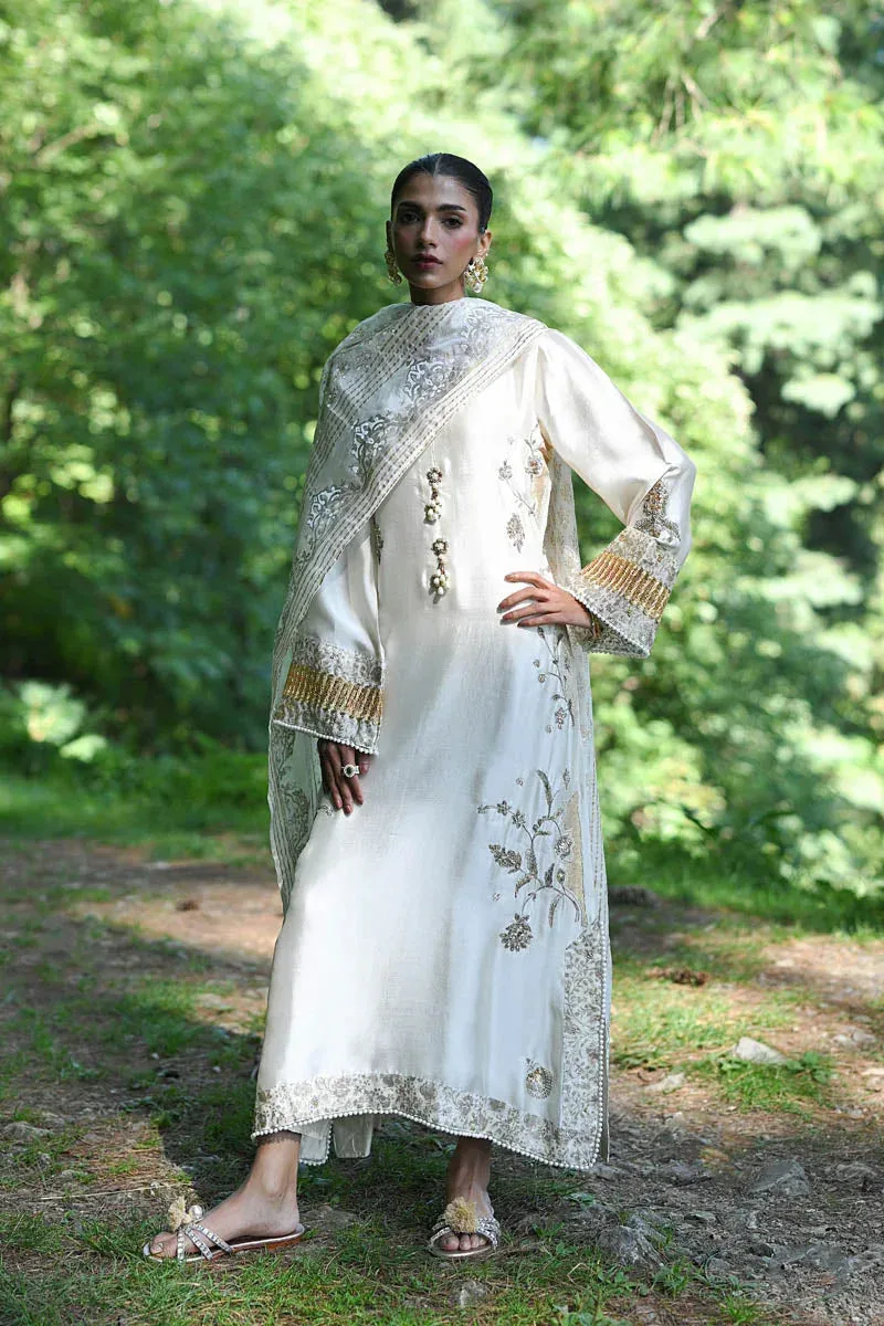 Hue Pret Farasha Luxury Pret Ivory Silk – view 1 – Poshaq