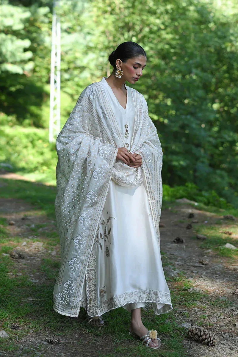 Hue Pret Farasha Luxury Pret Ivory Silk – view 2 – Poshaq