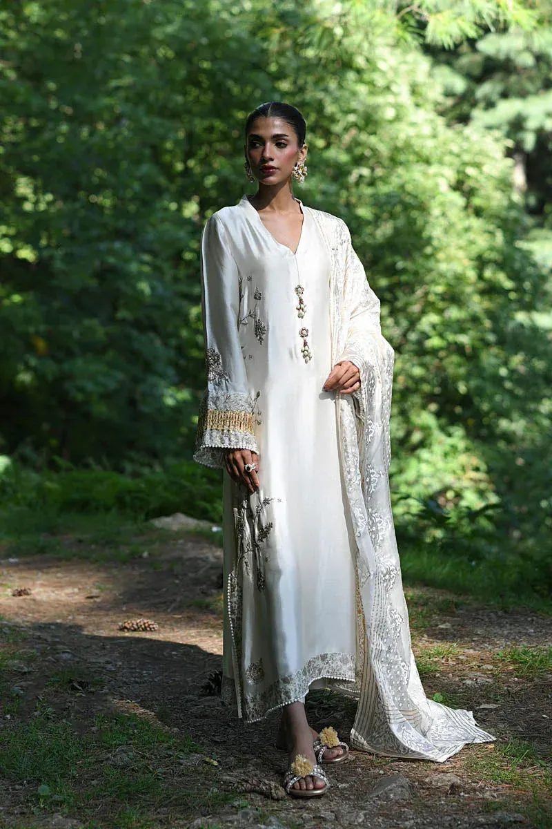 Hue Pret Farasha Luxury Pret Ivory Silk – view 4 – Poshaq