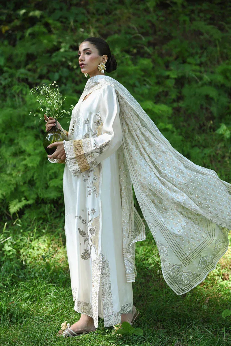 Hue Pret Farasha Luxury Pret Ivory Silk – view 6 – Poshaq