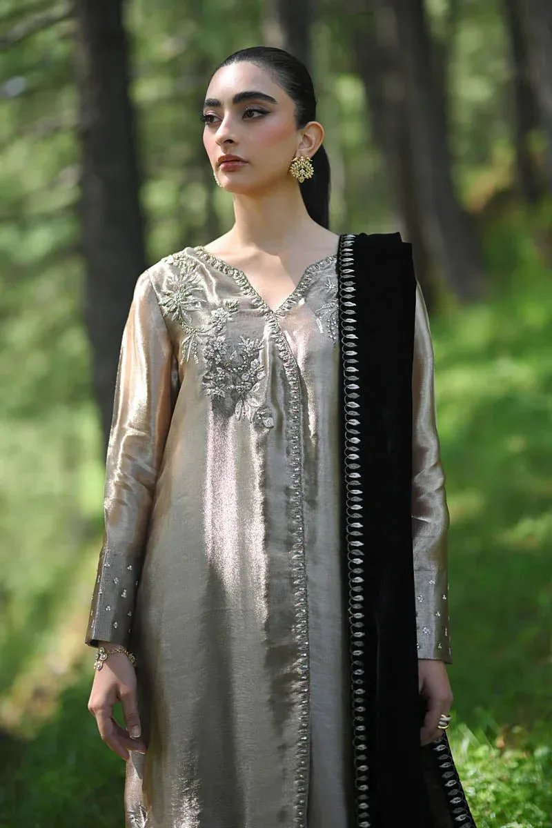 Hue Pret Farasha Luxury Winter Desert Sand Velvet – view 3 – Poshaq