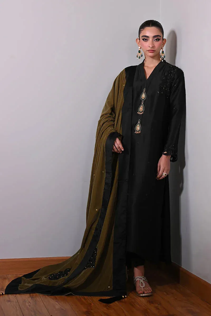 Hue Pret Farasha Luxury Winter Black Velvet – view 5 – Poshaq