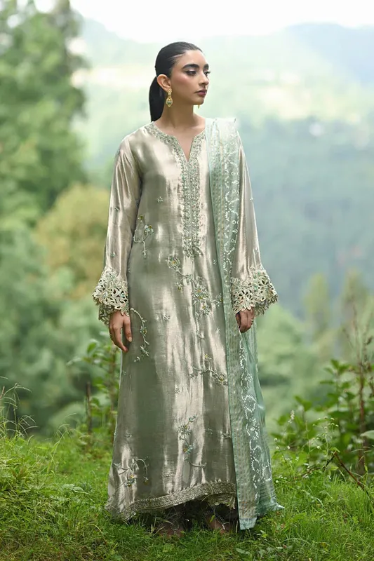 Hue Pret Farasha Luxury Winter Mint Tissue – view 1 – Poshaq